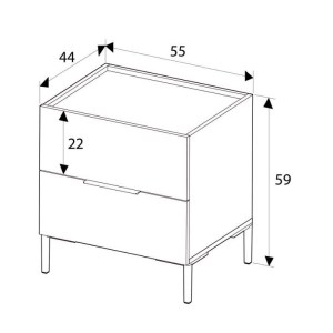 meg-GP009-0262,1-3 ΚΟΜΟΔΙΝΟ ORYANA MEGAPAP ΧΡΩΜΑ ΚΑΡΥΔΙ 55X44X59ΕΚ.