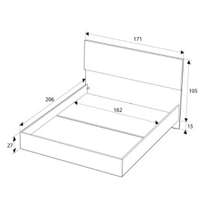 meg-GP009-0264,1-4 ΚΡΕΒΑΤΙ ORYANA MEGAPAP ΧΡΩΜΑ ΚΑΡΥΔΙ 160X200ΕΚ.
