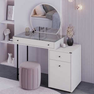 meg-GP009-0269,1-0 ΤΟΥΑΛΕΤΑ ΜΕ ΚΑΘΡΕΠΤΗ DIOR MEGAPAP ΧΡΩΜΑ ΛΕΥΚΟ ΤΟΥ ΠΑΓΟΥ 108X45X130ΕΚ.