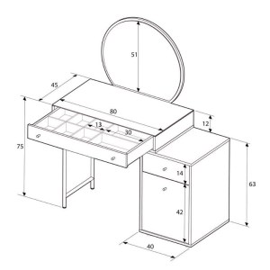 meg-GP009-0269,1-10 ΤΟΥΑΛΕΤΑ ΜΕ ΚΑΘΡΕΠΤΗ DIOR MEGAPAP ΧΡΩΜΑ ΛΕΥΚΟ ΤΟΥ ΠΑΓΟΥ 108X45X130ΕΚ.