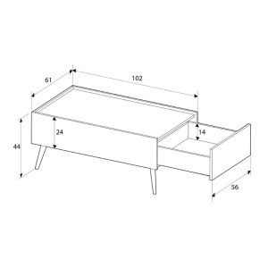 meg-GP009-0271,1-4 ΤΡΑΠΕΖΑΚΙ ΣΑΛΟΝΙΟΥ LUNA MEGAPAP ΧΡΩΜΑ OAK 102X61X44ΕΚ.