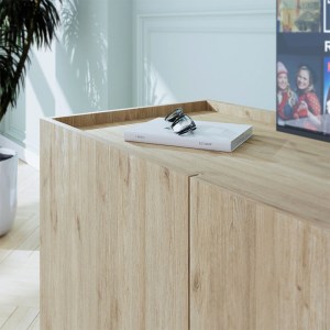 meg-GP009-0272,1-3 ΕΠΙΠΛΟ ΤΗΛΕΟΡΑΣΗΣ LUNA MEGAPAP ΧΡΩΜΑ FLORIDA OAK 180X41X62ΕΚ.