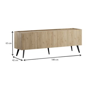 meg-GP009-0272,1-4 ΕΠΙΠΛΟ ΤΗΛΕΟΡΑΣΗΣ LUNA MEGAPAP ΧΡΩΜΑ FLORIDA OAK 180X41X62ΕΚ.