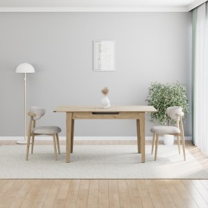 meg-GP009-0274,1-3 ΤΡΑΠΕΖΙ TRENDLINE MEGAPAP ΕΠΕΚΤΕΙΝΟΜΕΝΟ ΧΡΩΜΑ OAK 120/150X70X75ΕΚ.