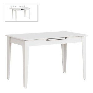 meg-GP009-0274,2-0 ΤΡΑΠΕΖΙ TRENDLINE MEGAPAP ΕΠΕΚΤΕΙΝΟΜΕΝΟ ΧΡΩΜΑ ΛΕΥΚΟ 120/150X70X75ΕΚ.