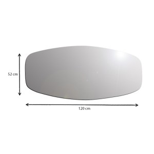 meg-GP009-0277,1-3 ΚΑΘΡΕΠΤΗΣ ΤΟΙΧΟΥ LUNA MEGAPAP ΧΡΩΜΑ ΜΑΥΡΟ 120X2X52ΕΚ.