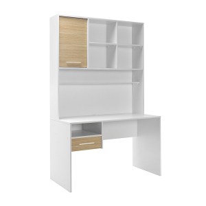 meg-GP009-0279,1-0 ΓΡΑΦΕΙΟ ΕΡΓΑΣΙΑΣ LONDON MEGAPAP ΧΡΩΜΑ ΛΕΥΚΟ - OAK 120X60X196ΕΚ.