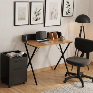 meg-GP009-0282,1-1 ΣΥΡΤΑΡΙΕΡΑ ΓΡΑΦΕΙΟΥ GAMER MEGAPAP ΤΡΟΧΗΛΑΤΗ ΜΕ ΚΛΕΙΔΑΡΙΑ ΧΡΩΜΑ ΜΑΥΡΟ 40X40X56ΕΚ.
