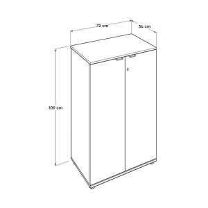 meg-GP009-0284,1-5 ΝΤΟΥΛΑΠΙ ΓΡΑΦΕΙΟΥ RIO MEGAPAP ΜΕ ΚΛΕΙΔΑΡΙΑ ΧΡΩΜΑ ΑΝΘΡΑΚΙ 72X34X109ΕΚ.