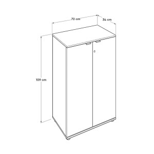 meg-GP009-0284,3-4 ΝΤΟΥΛΑΠΙ ΓΡΑΦΕΙΟΥ RIO MEGAPAP ΜΕ ΚΛΕΙΔΑΡΙΑ ΧΡΩΜΑ ΚΑΡΥΔΙ 72X34X109ΕΚ.