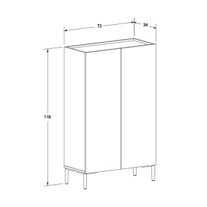 meg-GP009-0285,1-5 ΠΑΠΟΥΤΣΟΘΗΚΗ - ΝΤΟΥΛΑΠΙ POOL MEGAPAP ΧΡΩΜΑ ΛΕΥΚΟ 72X34X119ΕΚ.