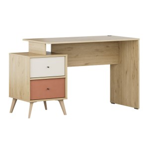 meg-GP009-0286,1-0 ΓΡΑΦΕΙΟ ΕΡΓΑΣΙΑΣ TERRA MEGAPAP ΧΡΩΜΑ FLORIDA OAK 129X55X75ΕΚ.