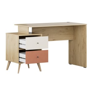 meg-GP009-0286,1-3 ΓΡΑΦΕΙΟ ΕΡΓΑΣΙΑΣ TERRA MEGAPAP ΧΡΩΜΑ FLORIDA OAK 129X55X75ΕΚ.