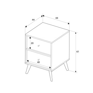 meg-GP009-0288,1-4 ΚΟΜΟΔΙΝΟ TERRA MEGAPAP ΧΡΩΜΑ FLORIDA OAK 44X44X61ΕΚ.