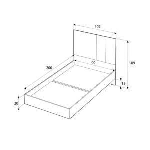 meg-GP009-0289,1-3 ΚΡΕΒΑΤΙ TERRA MEGAPAP ΧΡΩΜΑ FLORIDA OAK 100X200ΕΚ.