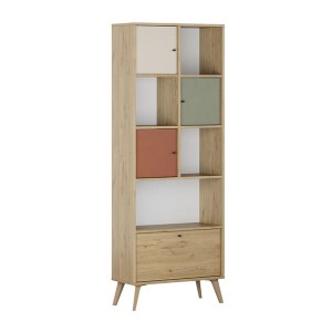 meg-GP009-0290,1-0 ΒΙΒΛΙΟΘΗΚΗ TERRA MEGAPAP ΧΡΩΜΑ FLORIDA OAK 67X30X181ΕΚ.