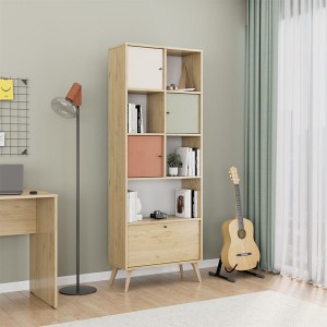 meg-GP009-0290,1-1 ΒΙΒΛΙΟΘΗΚΗ TERRA MEGAPAP ΧΡΩΜΑ FLORIDA OAK 67X30X181ΕΚ.