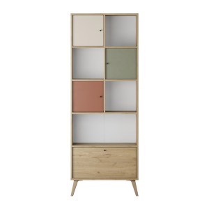 meg-GP009-0290,1-3 ΒΙΒΛΙΟΘΗΚΗ TERRA MEGAPAP ΧΡΩΜΑ FLORIDA OAK 67X30X181ΕΚ.