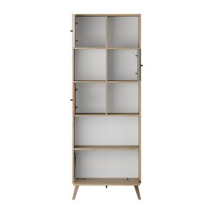 meg-GP009-0290,1-4 ΒΙΒΛΙΟΘΗΚΗ TERRA MEGAPAP ΧΡΩΜΑ FLORIDA OAK 67X30X181ΕΚ.