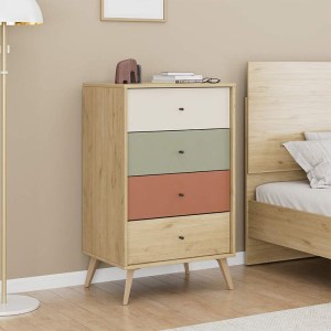 meg-GP009-0291,1-1 ΣΥΡΤΑΡΙΕΡΑ TERRA MEGAPAP ΧΡΩΜΑ FLORIDA OAK 60X44X100ΕΚ.