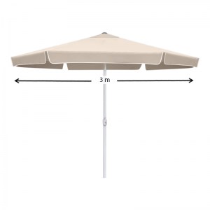 meg-GP010-0056,1-7 ΟΜΠΡΕΛΑ ΚΗΠΟΥ CAPRI MEGAPAP ΑΛΟΥΜΙΝΙΟΥ ΧΡΩΜΑ ΕΚΡΟΥ Ø3M.