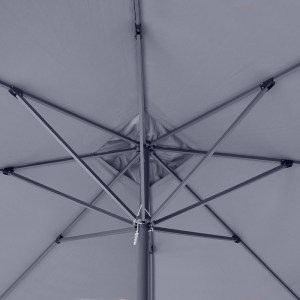 meg-GP010-0057,2-3 ΟΜΠΡΕΛΑ ΚΗΠΟΥ DYLAN MEGAPAP ΑΛΟΥΜΙΝΙΟΥ ΧΡΩΜΑ ΑΝΘΡΑΚΙ 3X3M.