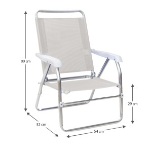 meg-GP010-0070,1-6 ΚΑΡΕΚΛΑΚΙ ΠΑΡΑΛΙΑΣ ALU MEGAPAP ΑΛΟΥΜΙΝΙΟΥ ΧΡΩΜΑ ΛΕΥΚΟ 54X52X80ΕΚ.