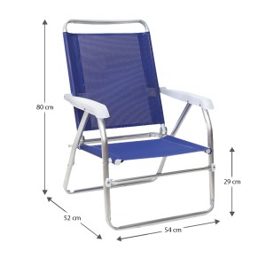 meg-GP010-0070,3-6 ΚΑΡΕΚΛΑΚΙ ΠΑΡΑΛΙΑΣ ALU MEGAPAP ΑΛΟΥΜΙΝΙΟΥ ΧΡΩΜΑ ΜΠΛΕ 54X52X80ΕΚ.