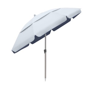 meg-GP010-0071,2-1 ΟΜΠΡΕΛΑ ΘΑΛΑΣΣΗΣ ΑΛΟΥΜΙΝΙΟΥ MALIBU MEGAPAP ΜΕ UPF 50+ ΠΡΟΣΤΑΣΙΑ ΧΡΩΜΑ ΑΣΗΜΙ - ΜΠΛΕ Ø2M