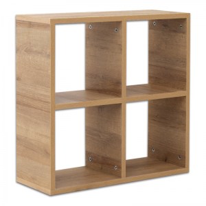 meg-GP022-0005,4-0 ΒΙΒΛΙΟΘΗΚΗ CUBE MEGAPAP ΑΠΟ ΜΕΛΑΜΙΝΗ ΧΡΩΜΑ PINE OAK 60X23X60ΕΚ.