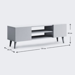 meg-GP022-0006,4-4 ΕΠΙΠΛΟ ΤΗΛΕΟΡΑΣΗΣ ETNA MEGAPAP ΧΡΩΜΑ ΓΚΡΙ ΡΕΤΡΟ 120X30X40ΕΚ.