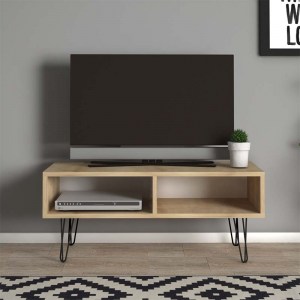 meg-GP022-0009,1-2 ΕΠΙΠΛΟ ΤΗΛΕΟΡΑΣΗΣ FIONA MEGAPAP ΑΠΟ ΜΕΛΑΜΙΝΗ ΧΡΩΜΑ OAK 90X30X41ΕΚ.