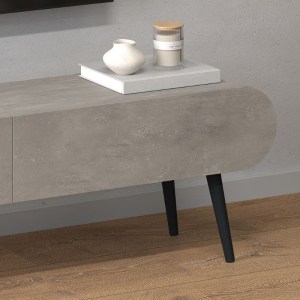 meg-GP022-0017,3-2 ΕΠΙΠΛΟ ΤΗΛΕΟΡΑΣΗΣ LOTUS MEGAPAP ΧΡΩΜΑ ΓΚΡΙ ΡΕΤΡΟ 120X30X40ΕΚ.