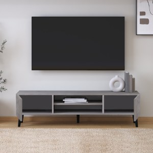 meg-GP022-0023,4-1 ΕΠΙΠΛΟ ΤΗΛΕΟΡΑΣΗΣ PLANE MEGAPAP ΧΡΩΜΑ ΓΚΡΙ ΡΕΤΡΟ 150X32X46ΕΚ.