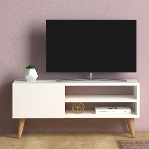 meg-GP022-0024,2-2 ΕΠΙΠΛΟ ΤΗΛΕΟΡΑΣΗΣ PORTO MEGAPAP ΑΠΟ ΜΕΛΑΜΙΝΗ ΧΡΩΜΑ ΛΕΥΚΟ 90X32X42ΕΚ.