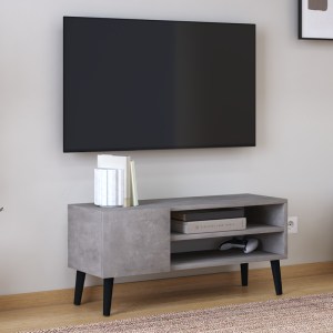 meg-GP022-0024,4-2 ΕΠΙΠΛΟ ΤΗΛΕΟΡΑΣΗΣ PORTO MEGAPAP ΧΡΩΜΑ ΓΚΡΙ ΡΕΤΡΟ 90X32X42ΕΚ.