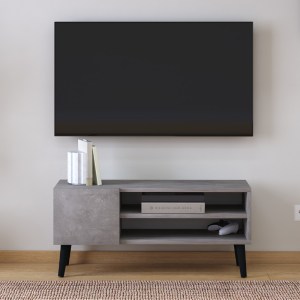 meg-GP022-0024,4-3 ΕΠΙΠΛΟ ΤΗΛΕΟΡΑΣΗΣ PORTO MEGAPAP ΧΡΩΜΑ ΓΚΡΙ ΡΕΤΡΟ 90X32X42ΕΚ.
