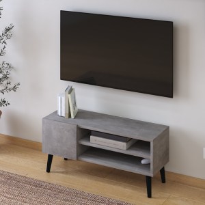 meg-GP022-0024,4-4 ΕΠΙΠΛΟ ΤΗΛΕΟΡΑΣΗΣ PORTO MEGAPAP ΧΡΩΜΑ ΓΚΡΙ ΡΕΤΡΟ 90X32X42ΕΚ.