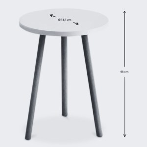 meg-GP022-0026,11-2 ΒΟΗΘΗΤΙΚΟ ΤΡΑΠΕΖΑΚΙ ROMA MEGAPAP ΧΡΩΜΑ ΓΚΡΙ ΡΕΤΡΟ 33,5X33,5X46ΕΚ.