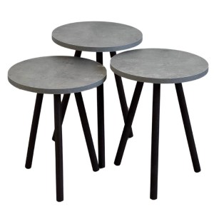 meg-GP022-0027,10-0 ΒΟΗΘΗΤΙΚΑ ΤΡΑΠΕΖΑΚΙΑ ROMA MEGAPAP ΧΡΩΜΑ ΓΚΡΙ ΡΕΤΡΟ