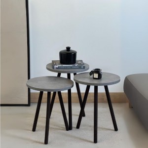 meg-GP022-0027,10-1 ΒΟΗΘΗΤΙΚΑ ΤΡΑΠΕΖΑΚΙΑ ROMA MEGAPAP ΧΡΩΜΑ ΓΚΡΙ ΡΕΤΡΟ