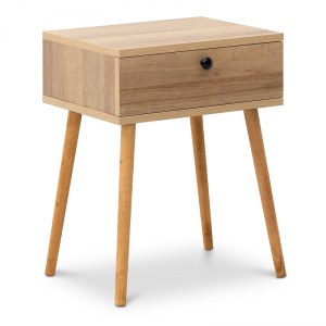 meg-GP022-0064,3-0 ΚΟΜΟΔΙΝΟ PAULINE MEGAPAP ΜΕΛΑΜΙΝΗΣ ΧΡΩΜΑ PINE OAK 45X35X61ΕΚ.