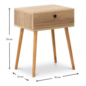 meg-GP022-0064,3-4 ΚΟΜΟΔΙΝΟ PAULINE MEGAPAP ΜΕΛΑΜΙΝΗΣ ΧΡΩΜΑ PINE OAK 45X35X61ΕΚ.