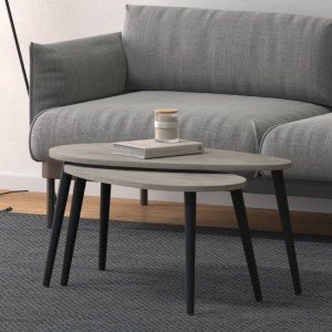 meg-GP022-0066,5-2 ΤΡΑΠΕΖΑΚΙ ΣΑΛΟΝΙΟΥ ΣΕΤ 2 ΤΜΧ SPLINE MEGAPAP ΧΡΩΜΑ ΓΚΡΙ ΡΕΤΡΟ 80X40X46ΕΚ.