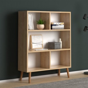 meg-GP022-0069,2-0 ΒΙΒΛΙΟΘΗΚΗ ΜΕΛΑΜΙΝΗΣ CUBE MEGAPAP ΧΡΩΜΑ OAK 80X24X100ΕΚ.