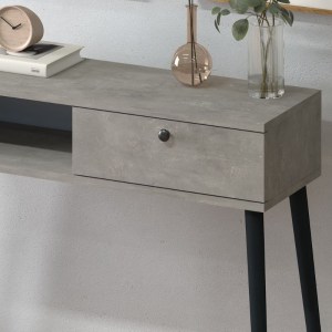 meg-GP022-0070,4-1 ΚΟΝΣΟΛΑ NAPOLI MEGAPAP ΧΡΩΜΑ ΓΚΡΙ ΡΕΤΡΟ 90X29X88ΕΚ.