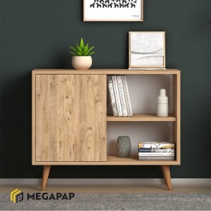 meg-GP022-0075,3-1 ΚΟΝΣΟΛΑ - ΜΠΟΥΦΕΣ ΜΕΛΑΜΙΝΗΣ LUCE MEGAPAP ΧΡΩΜΑ PINE 80X35X66ΕΚ.