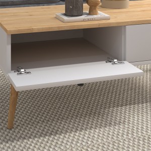 meg-GP022-0088,2-1 ΤΡΑΠΕΖΑΚΙ ΣΑΛΟΝΙΟΥ ALIS MEGAPAP ΧΡΩΜΑ ΛΕΥΚΟ - OAK 110X50X40ΕΚ.