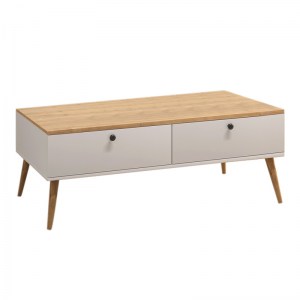 meg-GP022-0088,2-3 ΤΡΑΠΕΖΑΚΙ ΣΑΛΟΝΙΟΥ ALIS MEGAPAP ΧΡΩΜΑ ΛΕΥΚΟ - OAK 110X50X40ΕΚ.