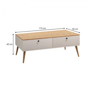meg-GP022-0088,2-4 ΤΡΑΠΕΖΑΚΙ ΣΑΛΟΝΙΟΥ ALIS MEGAPAP ΧΡΩΜΑ ΛΕΥΚΟ - OAK 110X50X40ΕΚ.